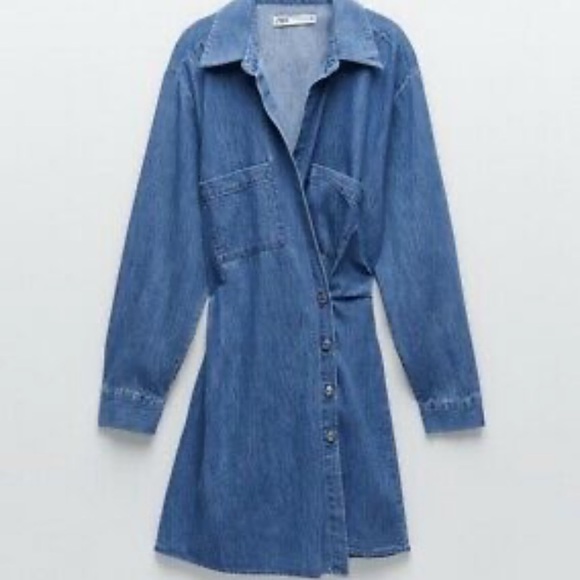 ZARA Erin wrap denim dress - Picture 6 of 8
